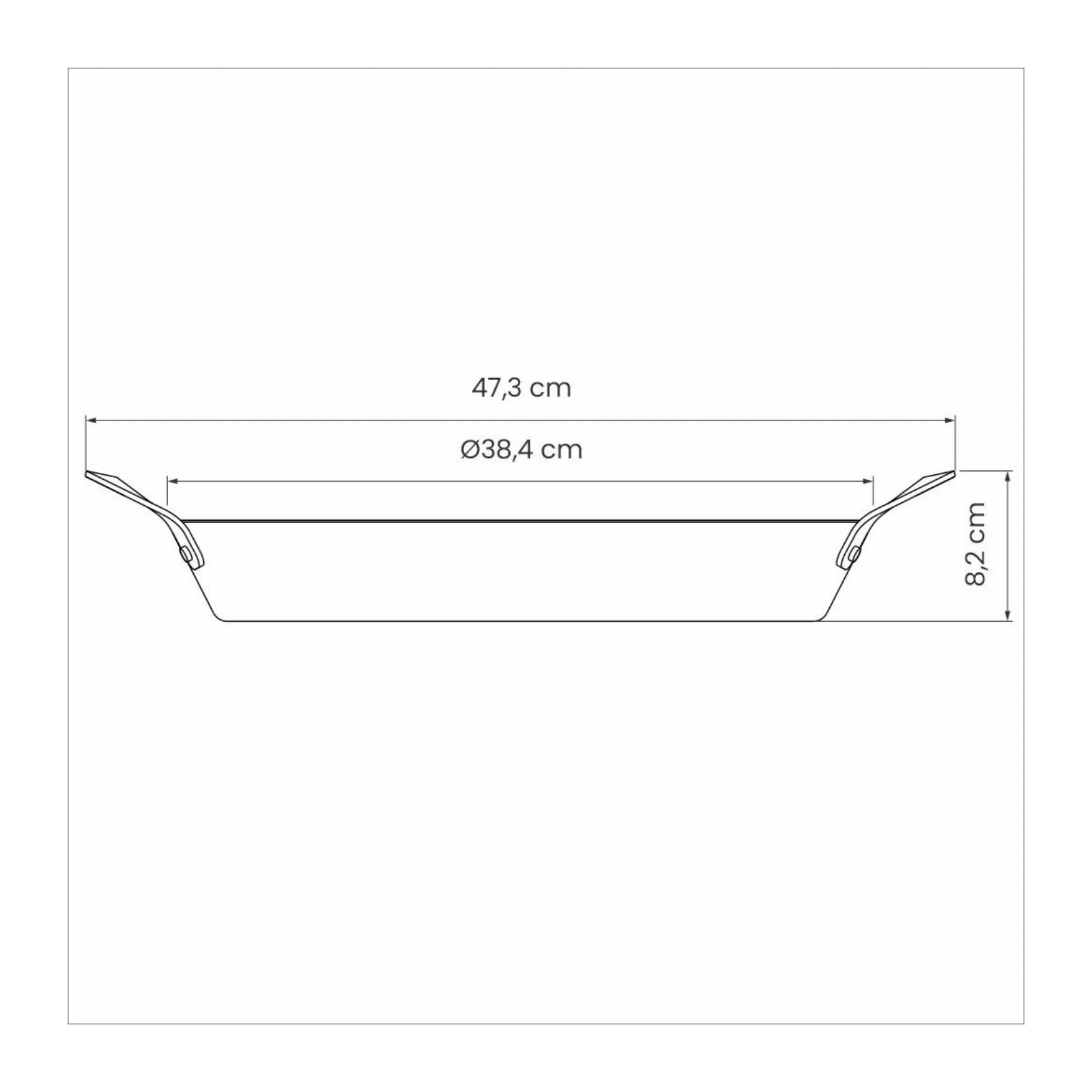 Paellera Tramontina Profesional en Hierro 38 cm 5,1 L