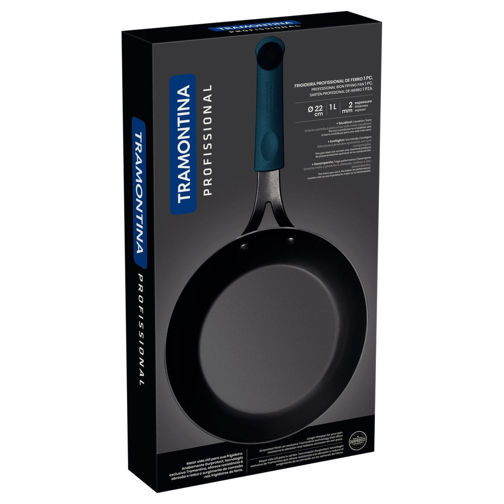 Sartén de Hierro Fundido 22cm 1L Neg. Tramontina Profesional