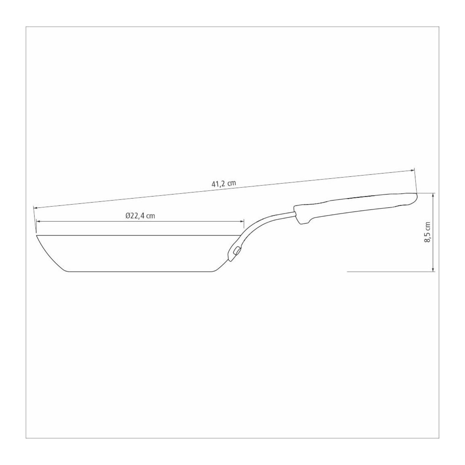 Sartén de Hierro Fundido 22cm 1L Neg. Tramontina Profesional