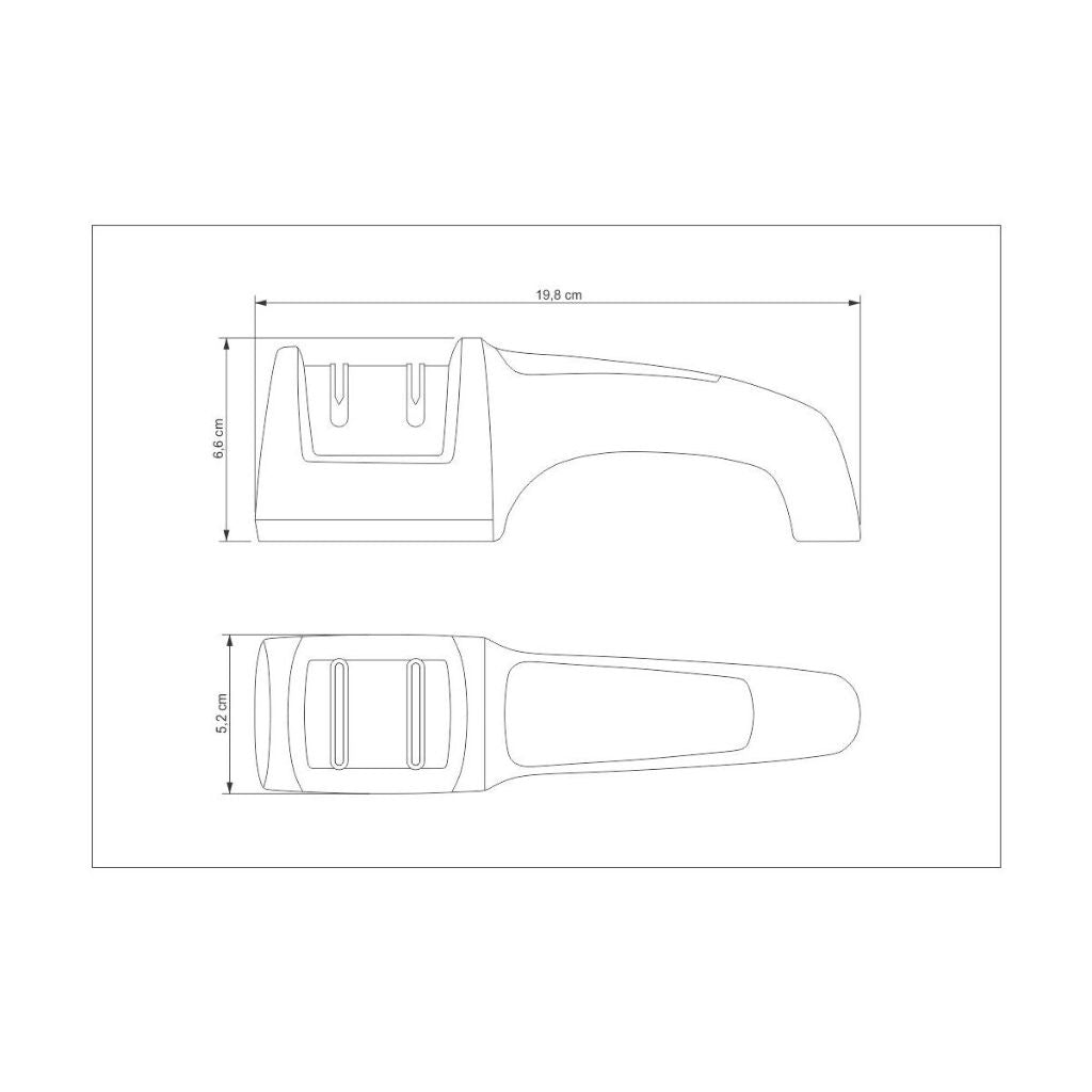 Afilador de Cuchillos Tramontina Profio Doble Faz Diamantado con Soporte en ABS y Acero Inoxidable