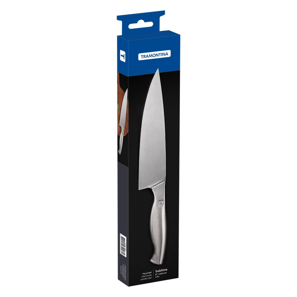 Cuchillo Chef Tramontina Sublime en Acero Inoxidable 8"