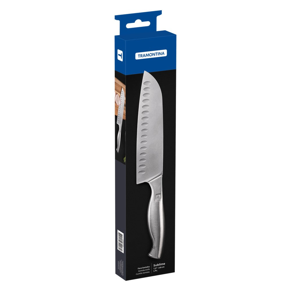 Cuchillo Santoku Tramontina Sublime en Acero Inoxidable 7,5"