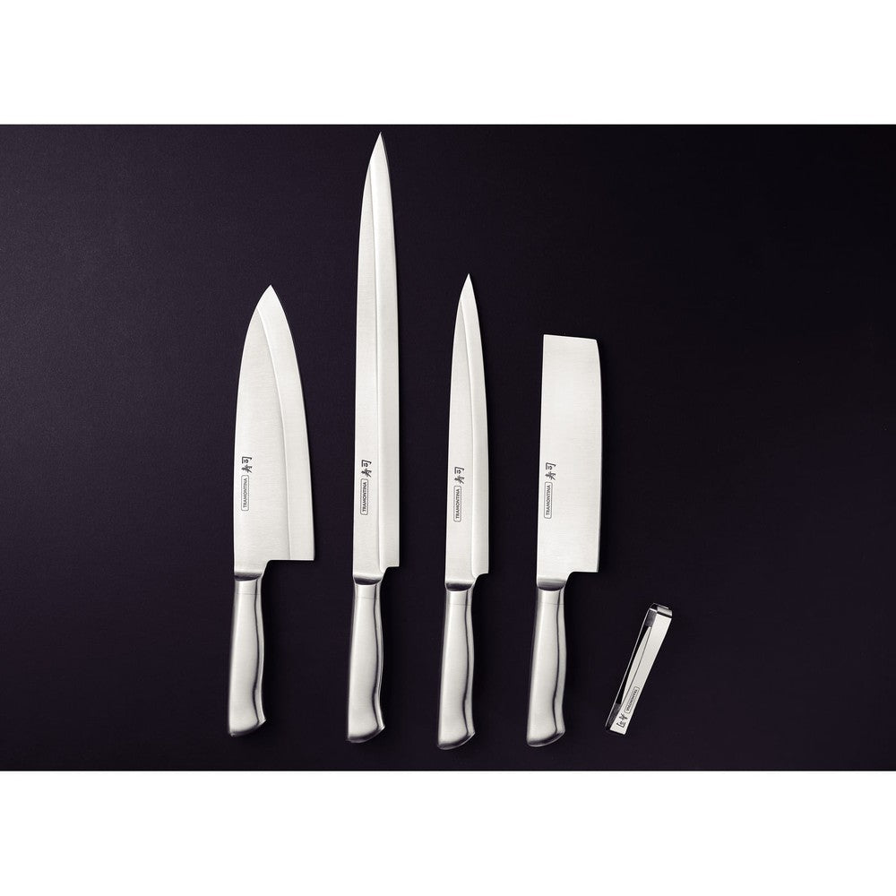 Cuchillo Yanagiba Tramontina Sushi Diamond con Lámina y Mango de Acero Inoxidable 9"