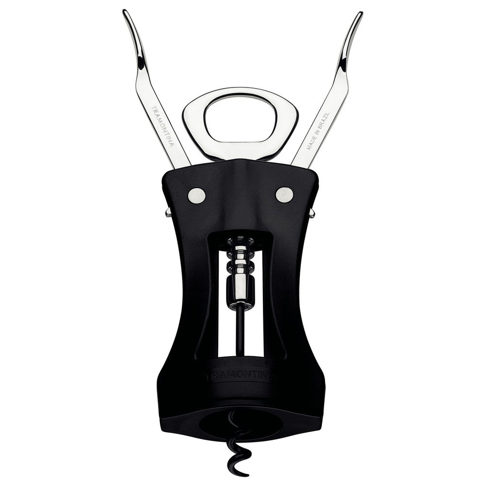 Sacacorchos Tramontina Harmoniza con Cuerpo de ABS y Abridor de Zamak Negro
