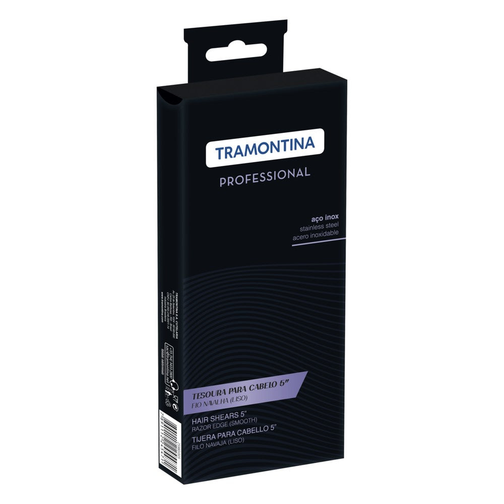 Tijera para cabello Tramontina de acero inoxidable con filo de navaja, 5"