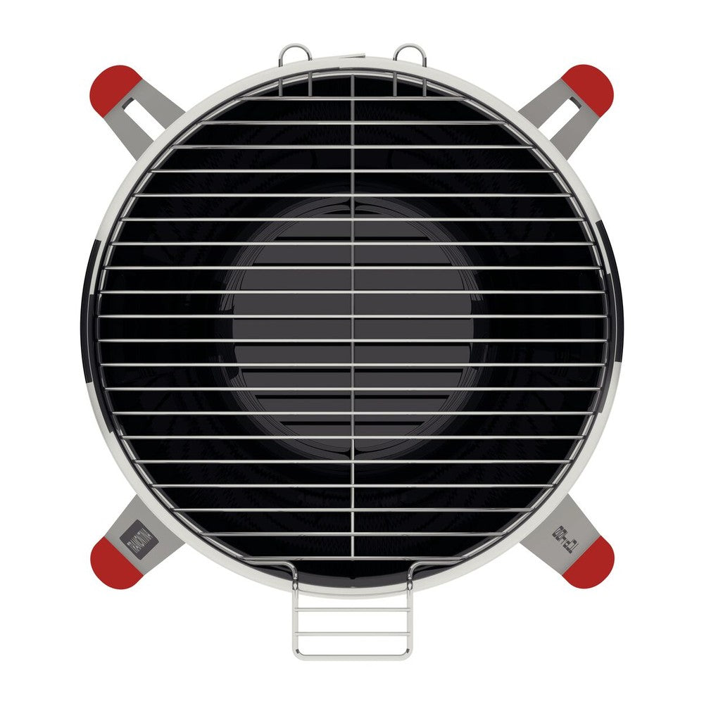 Grill a Carbón Tramontina TCP 400 de Acero Inoxidable con Bandeja para Carbón de Acero Esmaltado