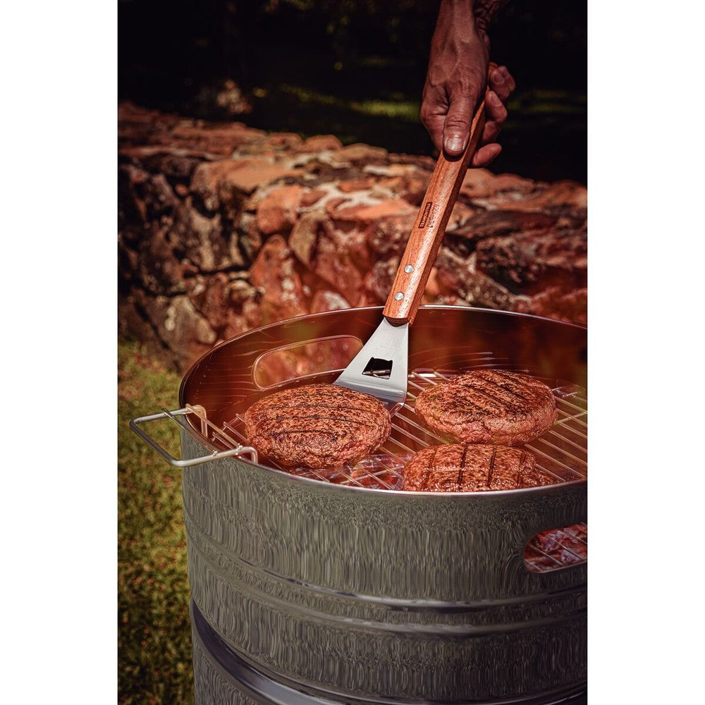 Grill a Carbón Tramontina TCP 400 de Acero Inoxidable con Bandeja para Carbón de Acero Esmaltado