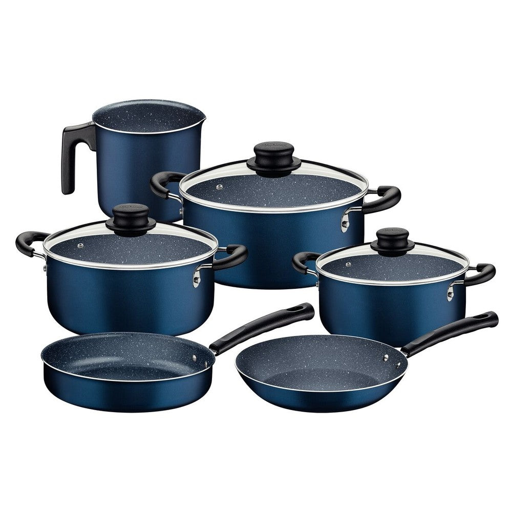 Batería de Cocina 9 Piezas en Antiadherente Azul Tramontina