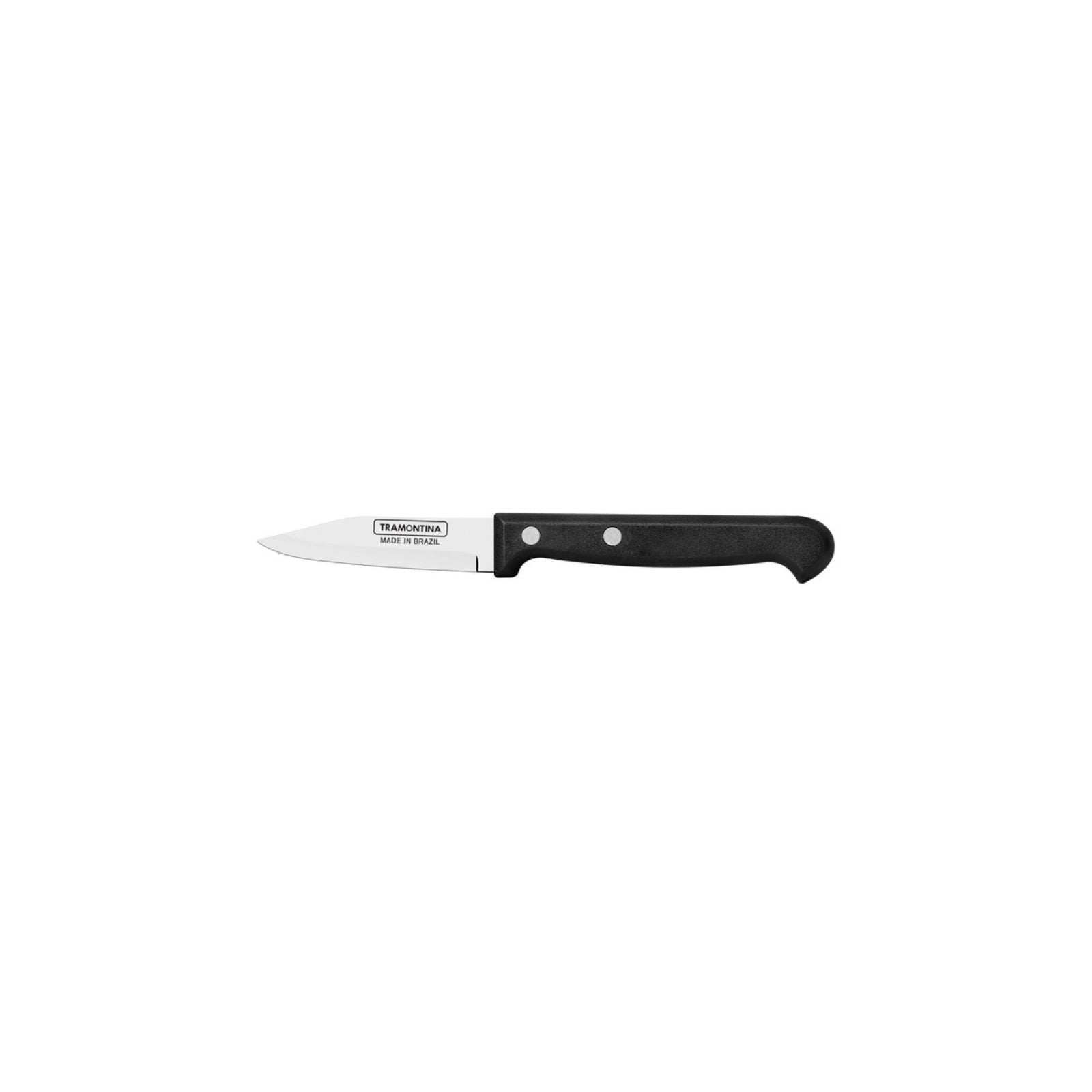 Juego de Cuchillos Tramontina Ultracorte con Láminas de Acero Inoxidable, Mangos de Polipropileno negro y soporte de madera 6 Piezas