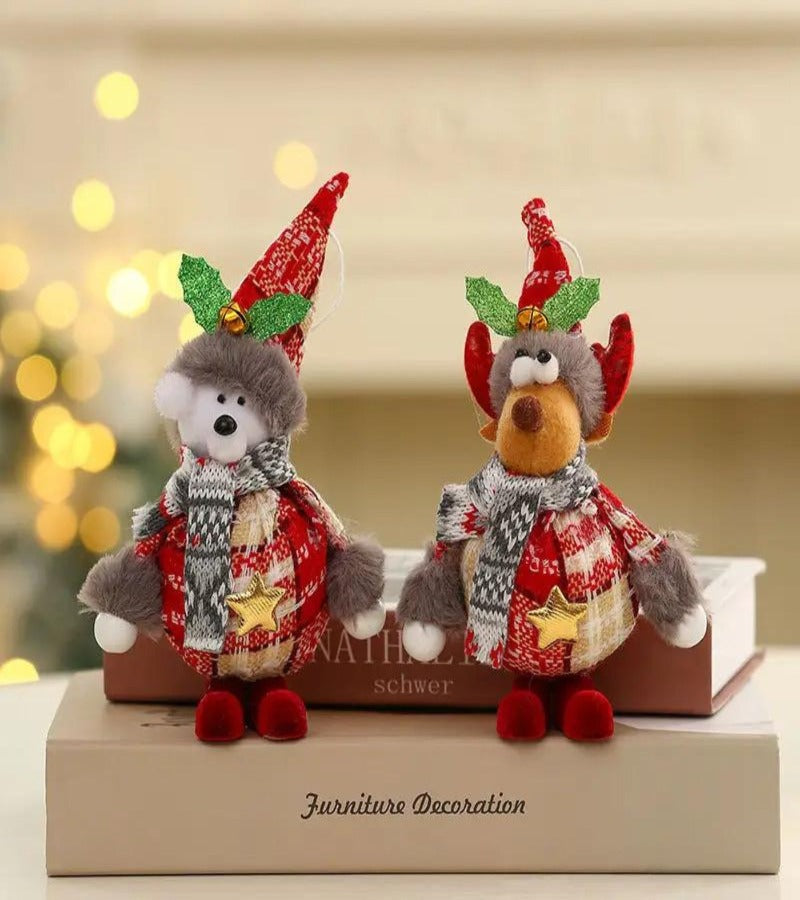 Pack de 4 muñecos Navideños colgantes