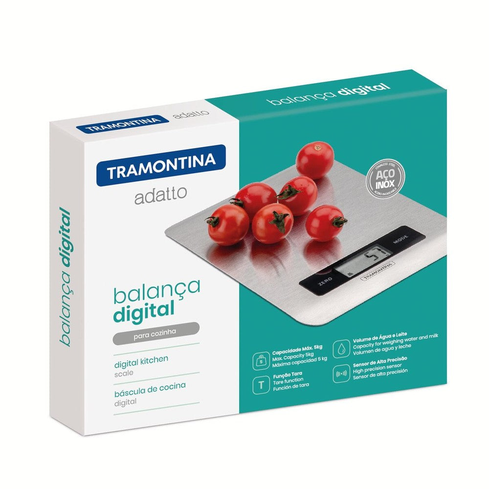 Balanza Digital para Cocina Tramontina Adatto de Acero Inoxidable