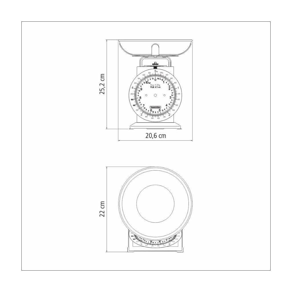 Balanza Analógica para Cocina Tramontina Adatto