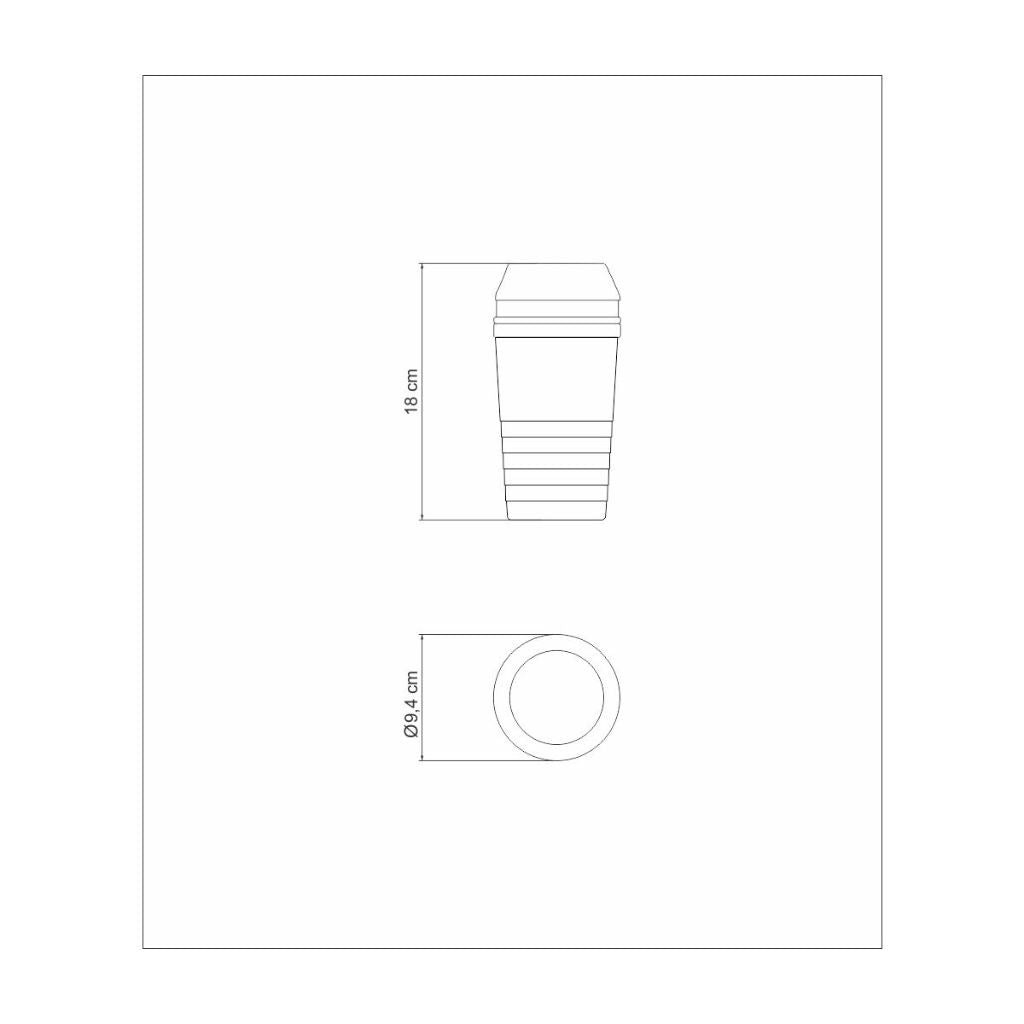 Coctelera Tramontina Millenium de acero inoxidable con detalles opacos 680 ml