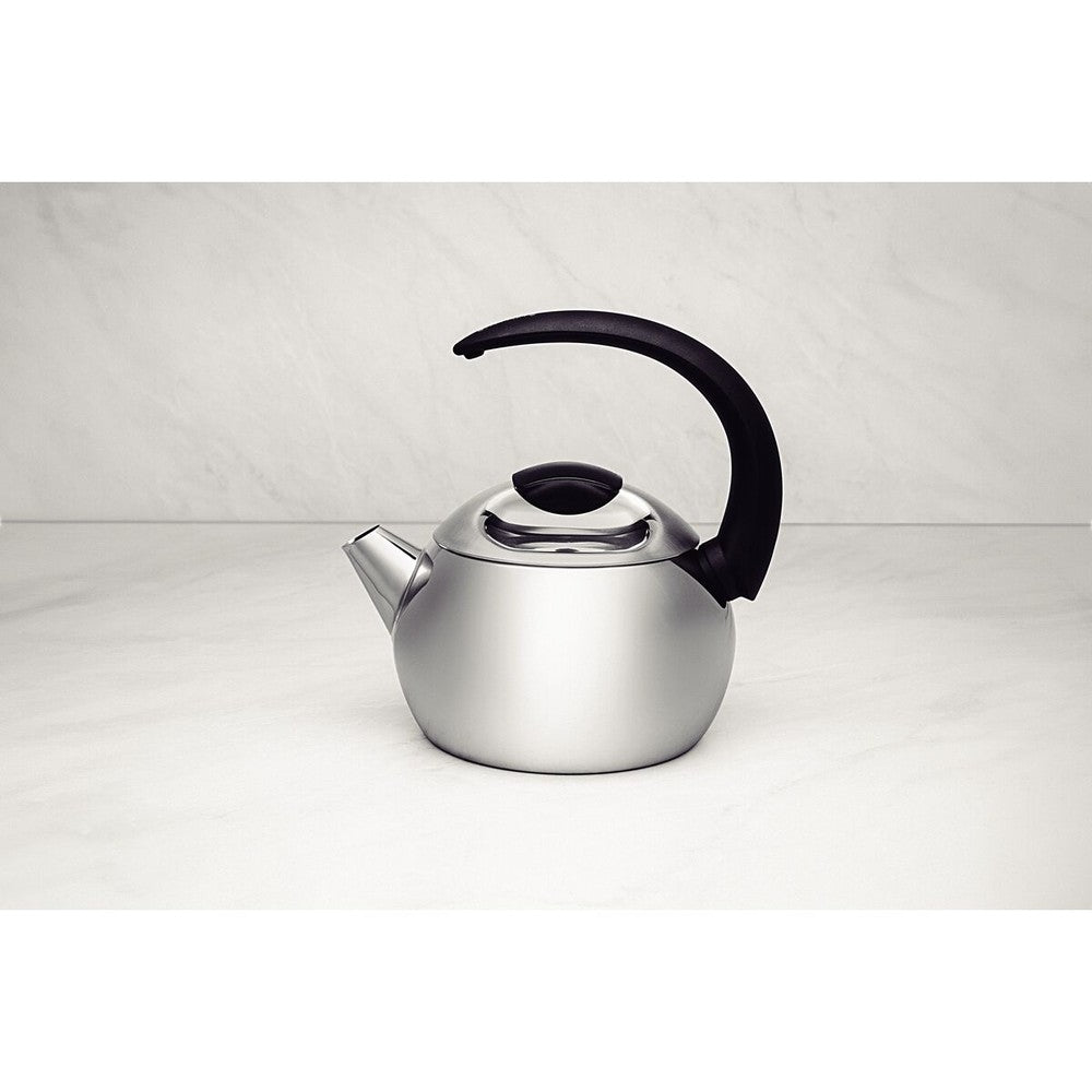 Tetera de acero inoxidable con mango negro 14,5 cm y 2,25 l Tramontina