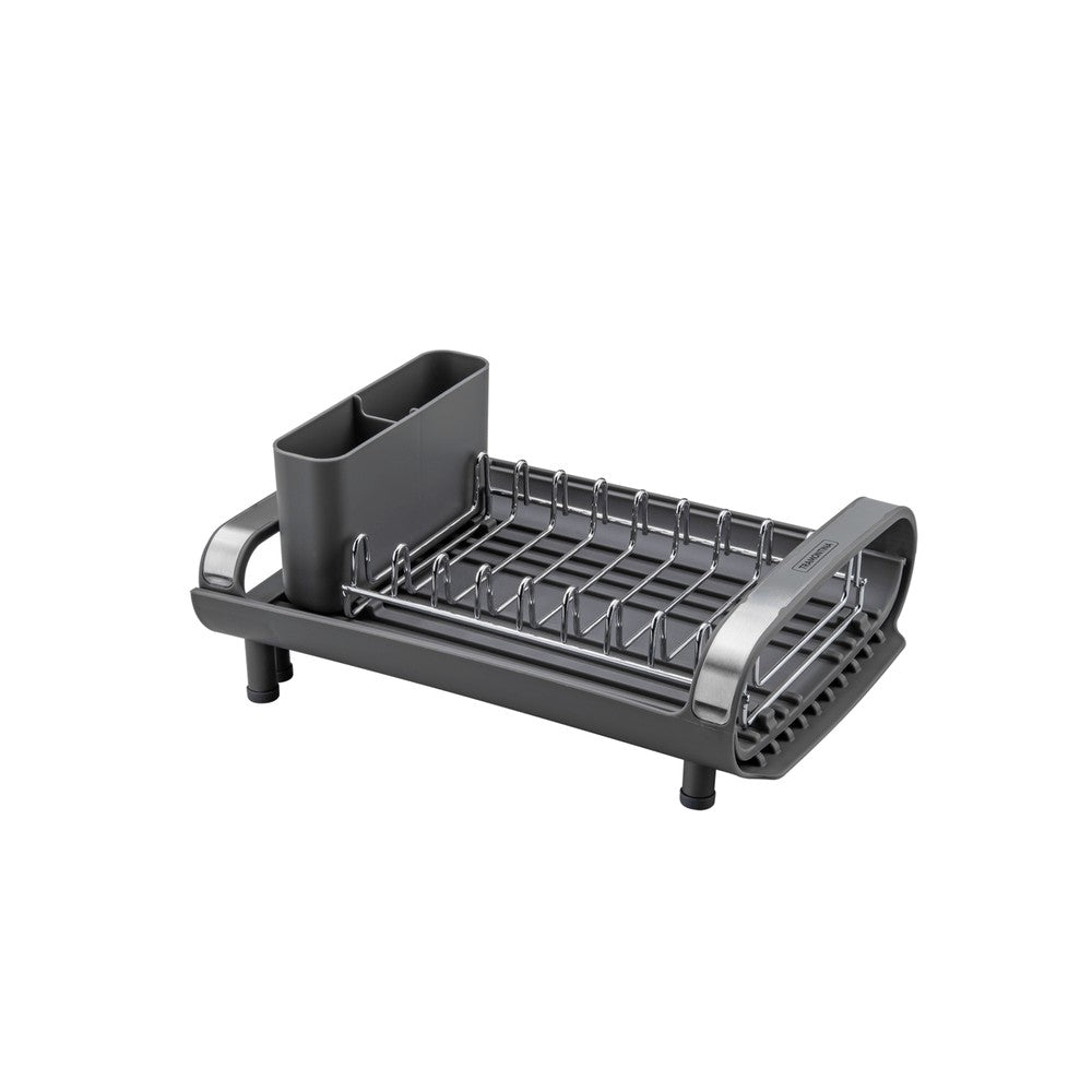 Escurridor de Platos Tramontina con Secador y Portacubiertos Grafito