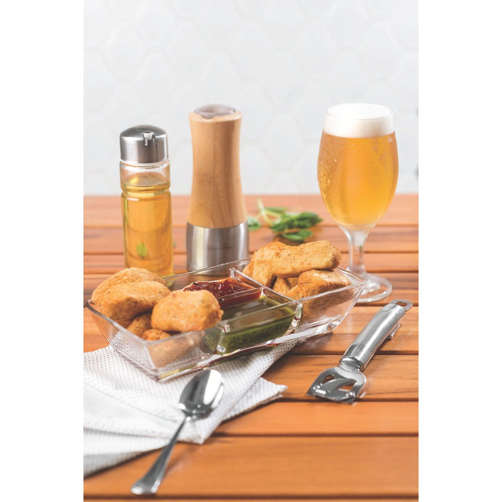 Molinillo Tramontina Realce para sal o pimienta de bambú y acero inoxidable con molino de cerámica