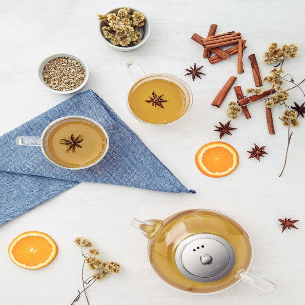 Jarra para té de vidrio y acero inoxidable con infusor de 1l Tramontina