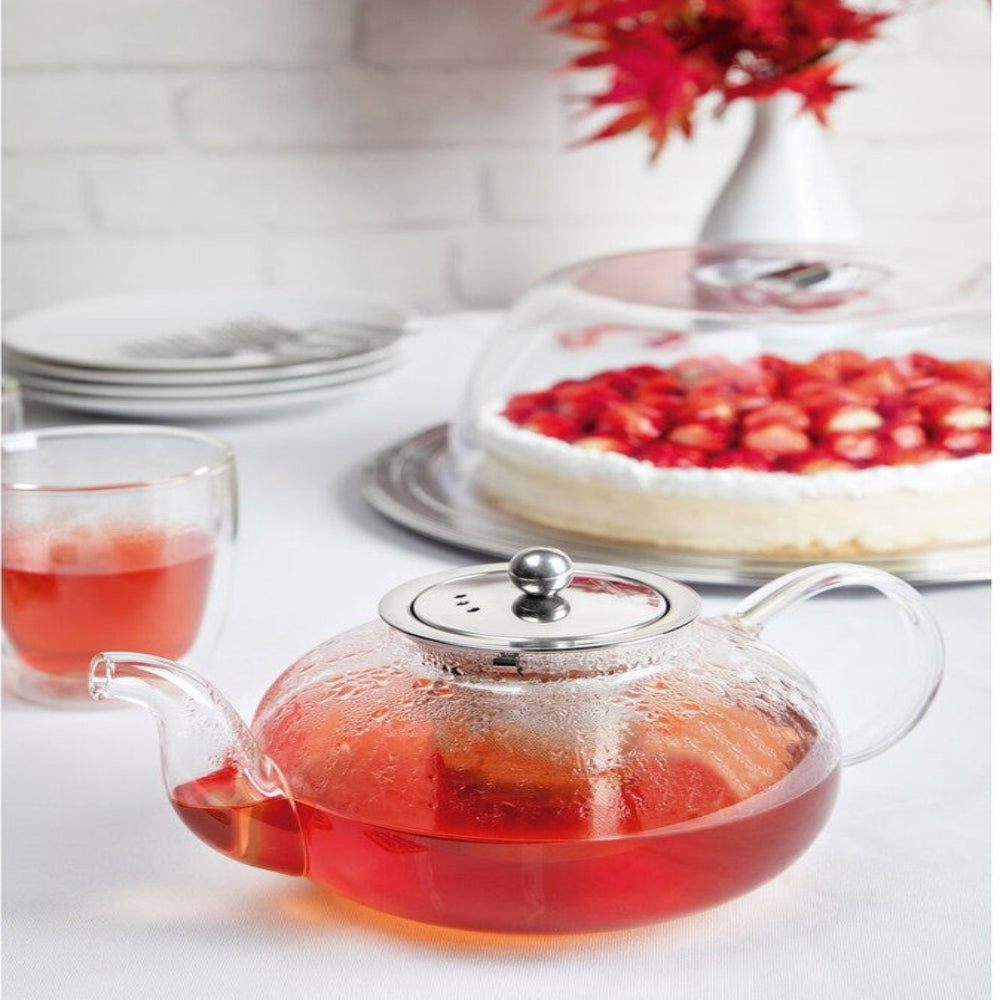Jarra para té de vidrio y acero inoxidable con infusor de 1l Tramontina