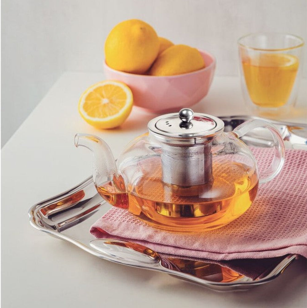 Jarra para té de vidrio y acero inoxidable con infusor de 1l Tramontina