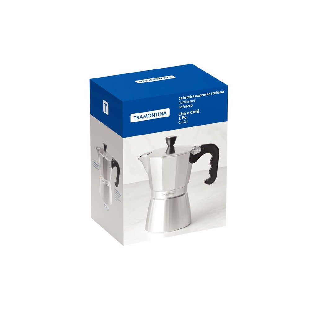 Cafetera Expresso Italiana Tramontina en Aluminio con Mango en Nylon 320 ml