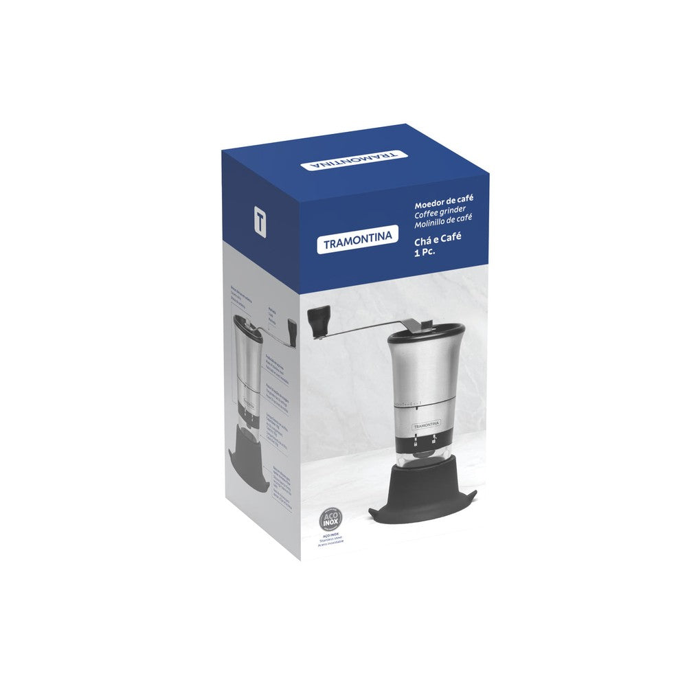 Molinillo para café de acero inoxidable con cuerpo de acrílico con molino de cerámica Tramontina