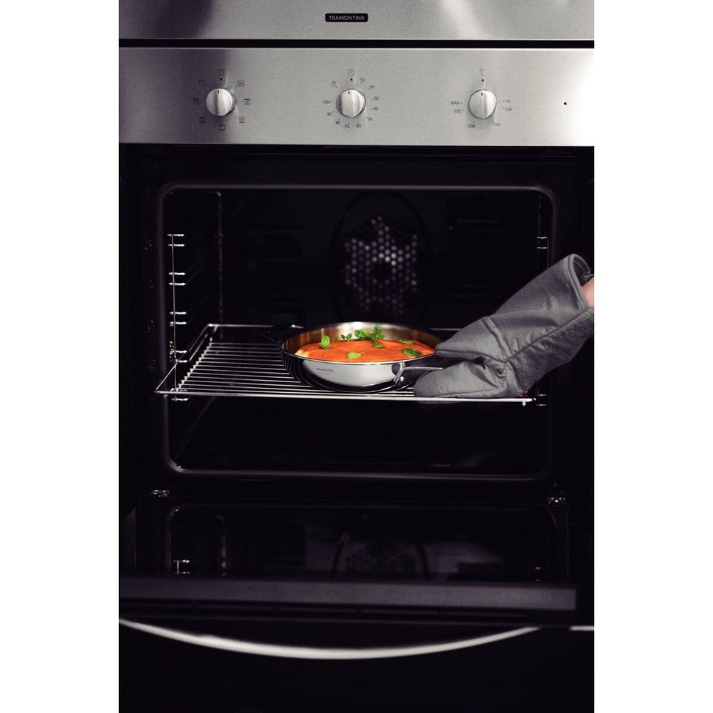 Sartén Pergamino Tramontina Grano en Acero Inoxidable con Cuerpo Triple 20 cm 1,2 L Sin Embalaje