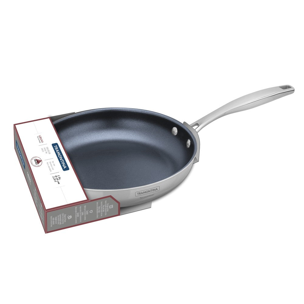 Sartén Grano de acero inoxidable con cuerpo triple y revestimiento interno cerámico grafito de 26 cm