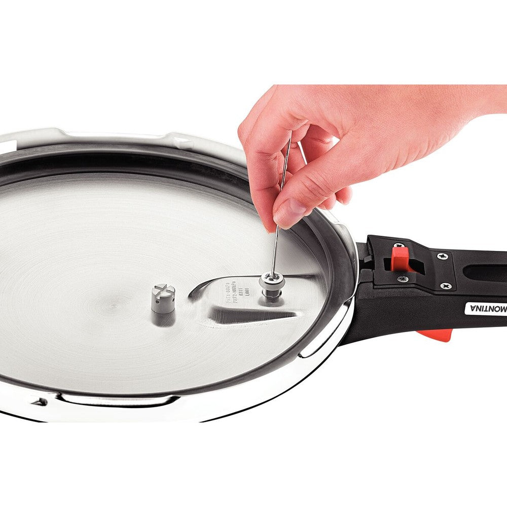 Olla a presión Tramontina Solar de acero inoxidable fondo triple con 5 dispositivos de seguridad 22 cm 6 L