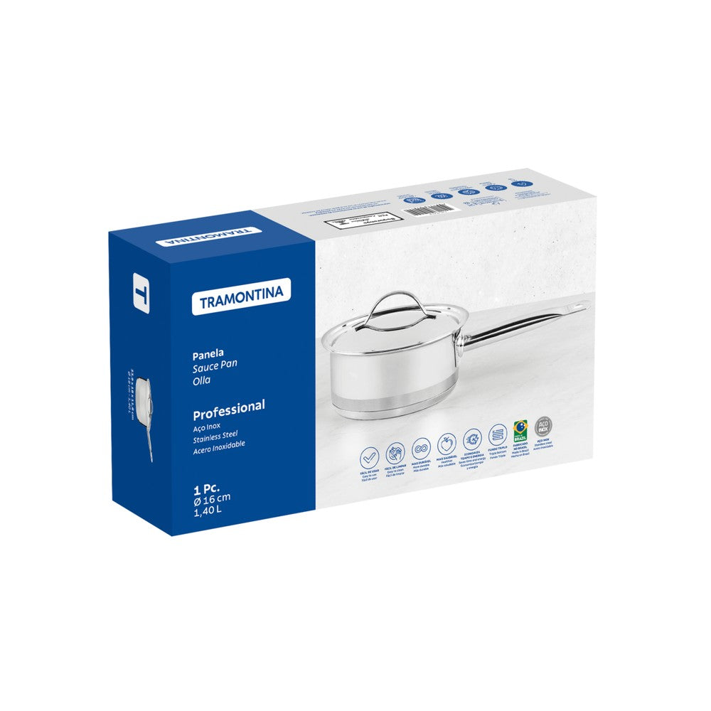 Olla de Acero Triple Fondo 16 cm 1,4L Tramontina Profesional