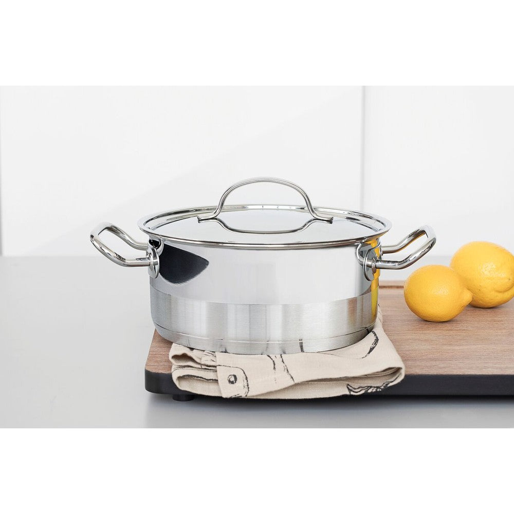 Cacerola de Acero Inox. 20 cm 3,6 L Tramontina Profesional.