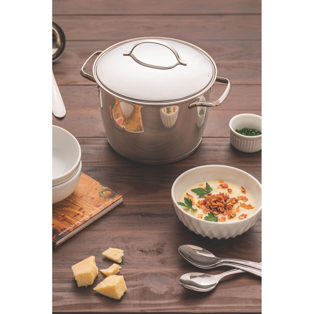 Olla Alta de Acero Triple Fondo 24cm 7,5L Tramontina Allegra