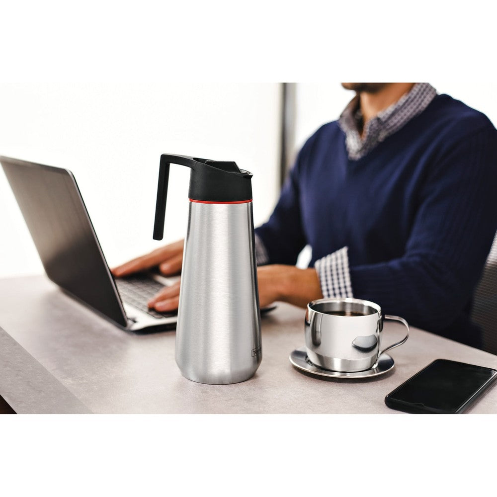 Juego para té y cappuccino Tramontina de acero inoxidable terminación brillante con tazas, platos y cucharas 18 piezas