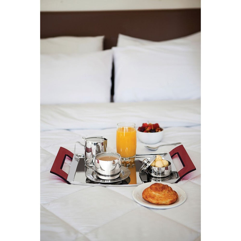 Juego para té y cappuccino Tramontina de acero inoxidable terminación brillante con tazas, platos y cucharas 18 piezas