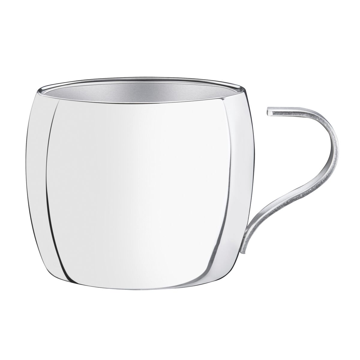 Juego para té y cappuccino Tramontina de acero inoxidable terminación brillante con tazas, platos y cucharas 18 piezas