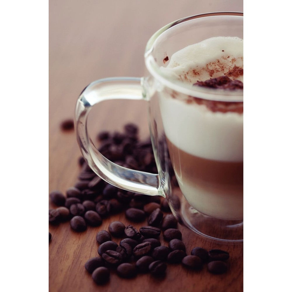 Juego de tazas Tramontina para café y té vidrio doble con asas 2 piezas