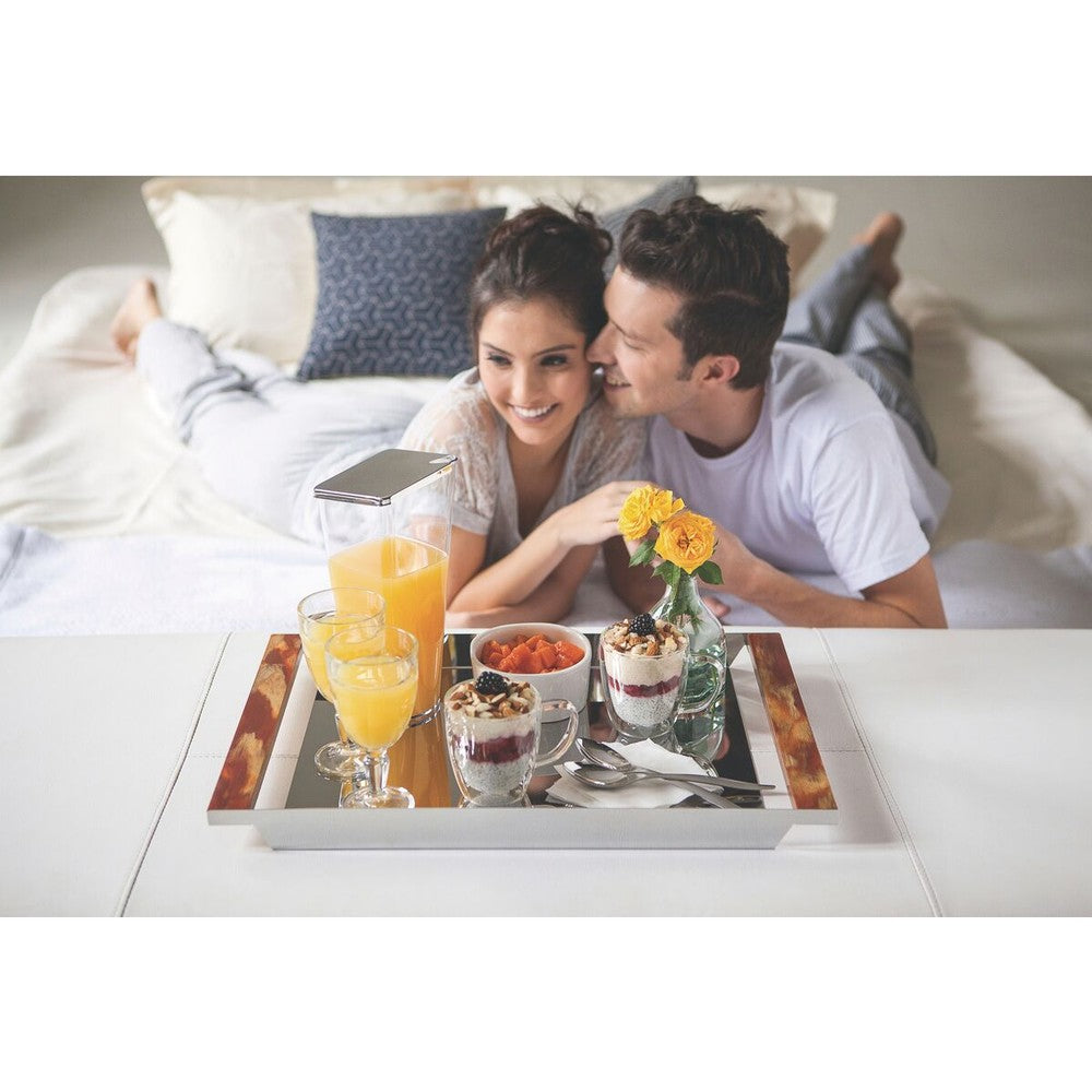 Juego de tazas Tramontina para café y té vidrio doble con asas 2 piezas