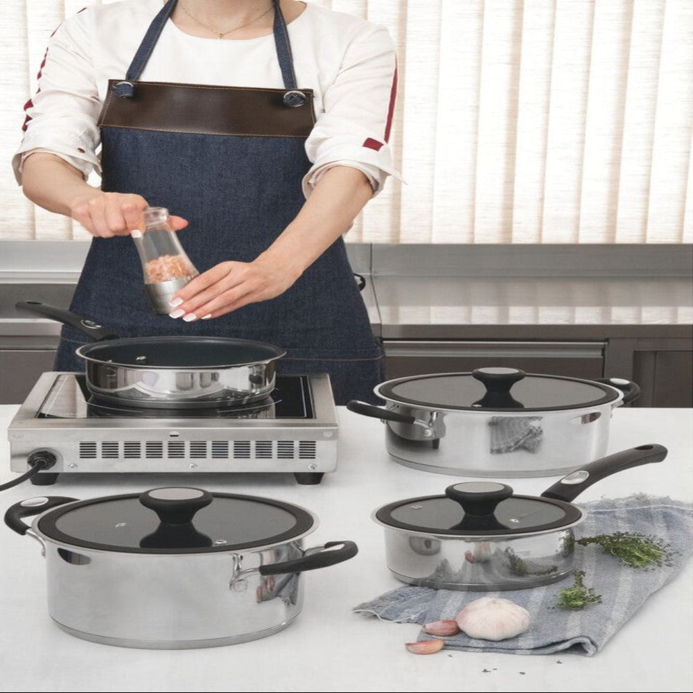 Batería de Cocina en Acero Triple Fondo 4 Pzas Tramontina Solar Ceramic