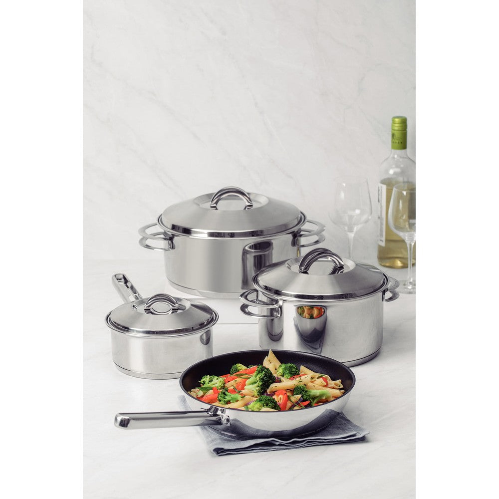 Batería de Cocina en Acero (18/10) 4 Piezas Tramontina Solar