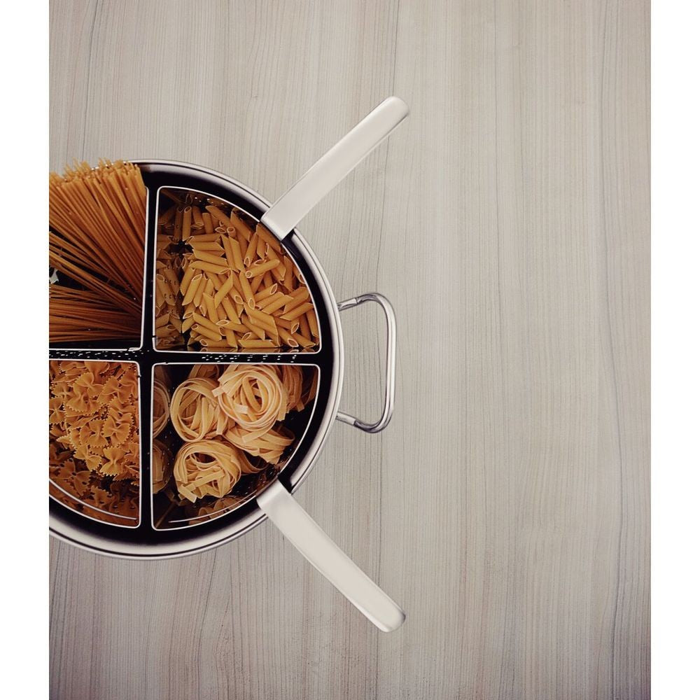 Cozi-pasta Tramontina Profesional de Acero Inoxidable con 4 divisorias 30 cm 13,5 l