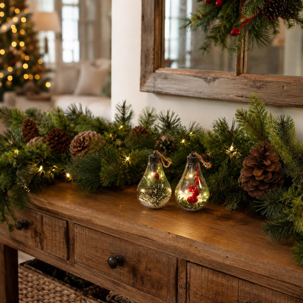 Pack de 4 Adornos colgantes Luminosas de Navidad