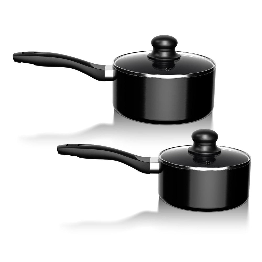 Batería de Cocina 15Pzas Aluminio Antiadherente Negro Wolf