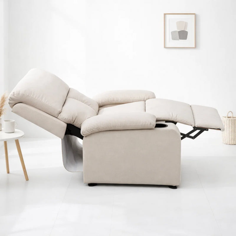 Bergere Reclinable Ibiza Leather Crema