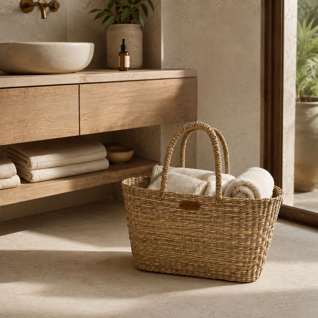 Bolso Jacinta de fibra Natural Tejido a Mano 40 cm