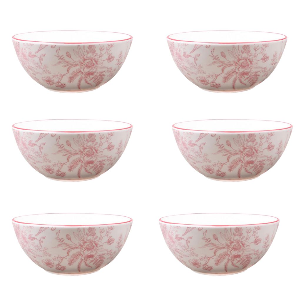 Set de 6 Bowl 16 Cm Rose