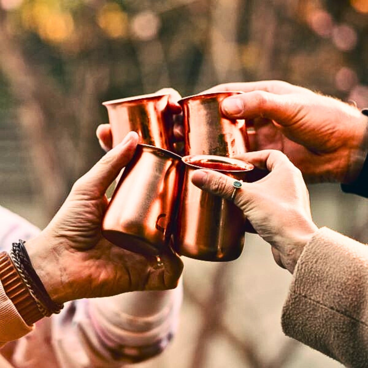 Set Vasos Cobre Cocktail
