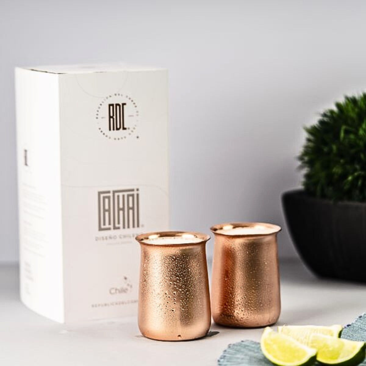 Set Vasos Cobre Cocktail