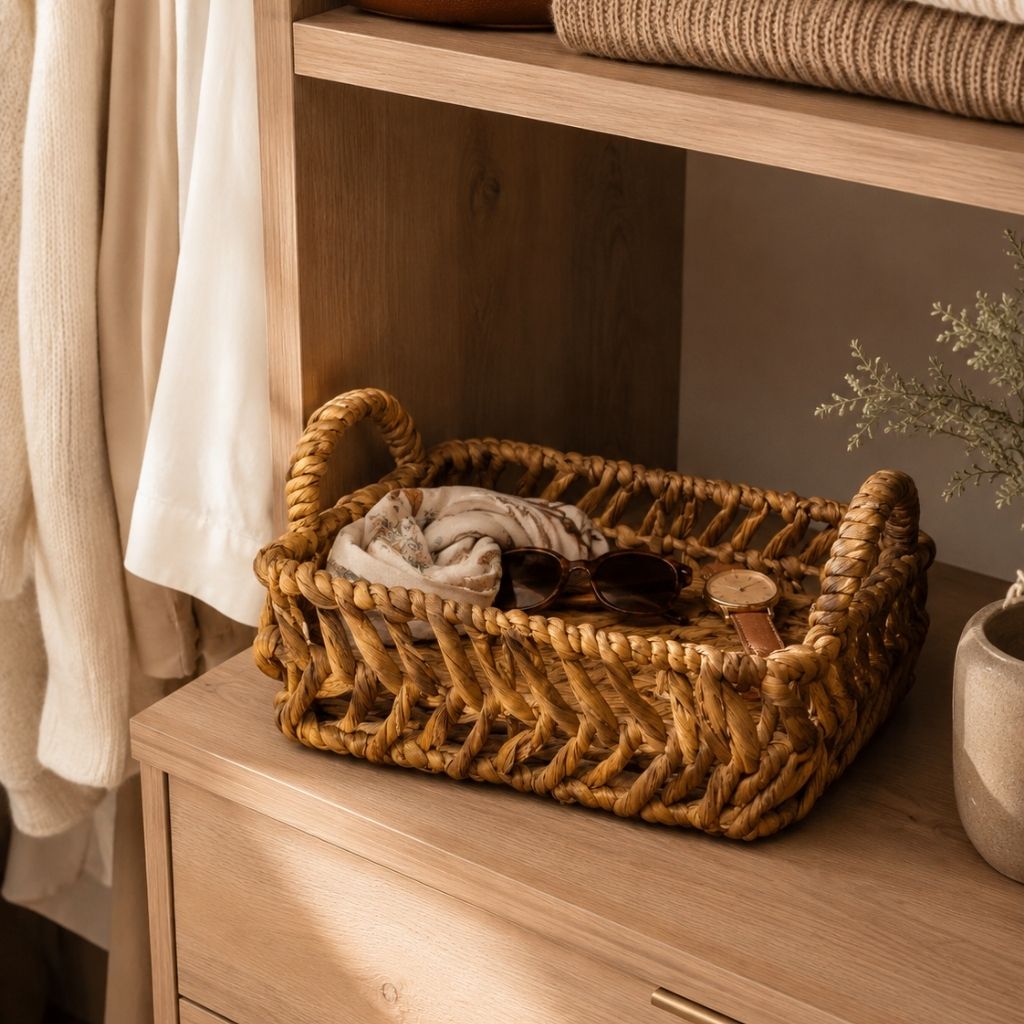 Cesta Organizadora Dalia M de Jacinto de Agua 30 cm x 20 cm x 10 cm