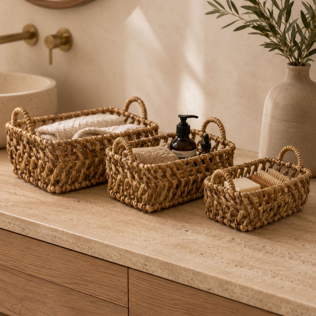 Cestas Dalia – Set de 3 Cestas de Jacinto de Agua
