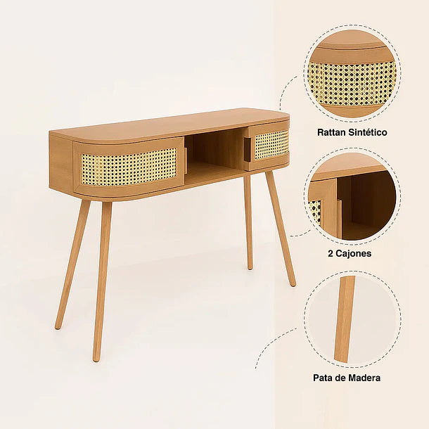 Escritorio Siena Rattan - Natural