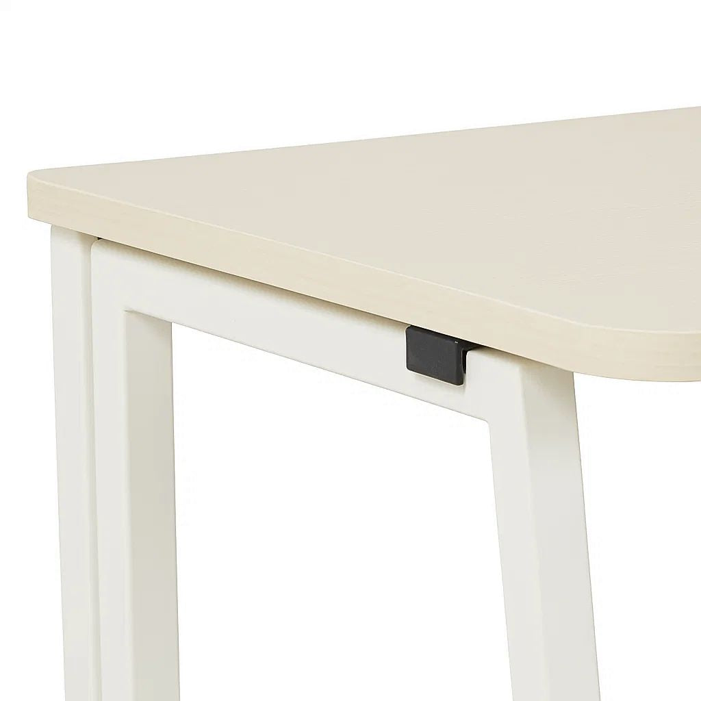 Escritorio Flex Compacto Mdf - Natural Blanca